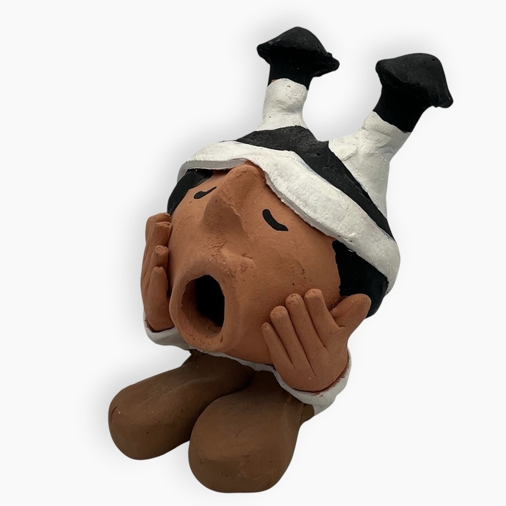 Vintage Juan Sandoval Taos Pueblo‎ Storyteller Pottery Joshua Abraham 3.5in